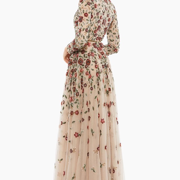 Mac Duggal Floral Sequin Gown - Picture 3 of 6